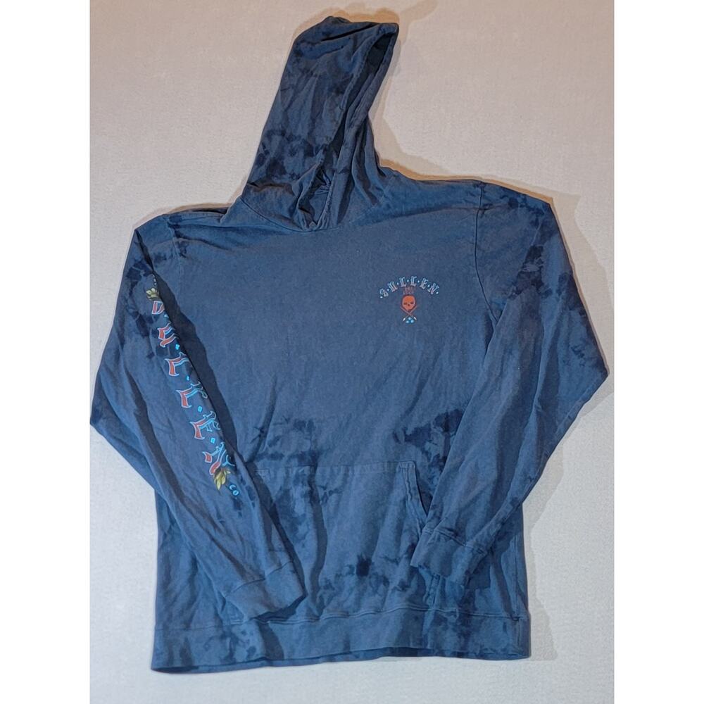 Sullen Art Collective Moth Badge Zip Hoodie T-Shirt Blue Large